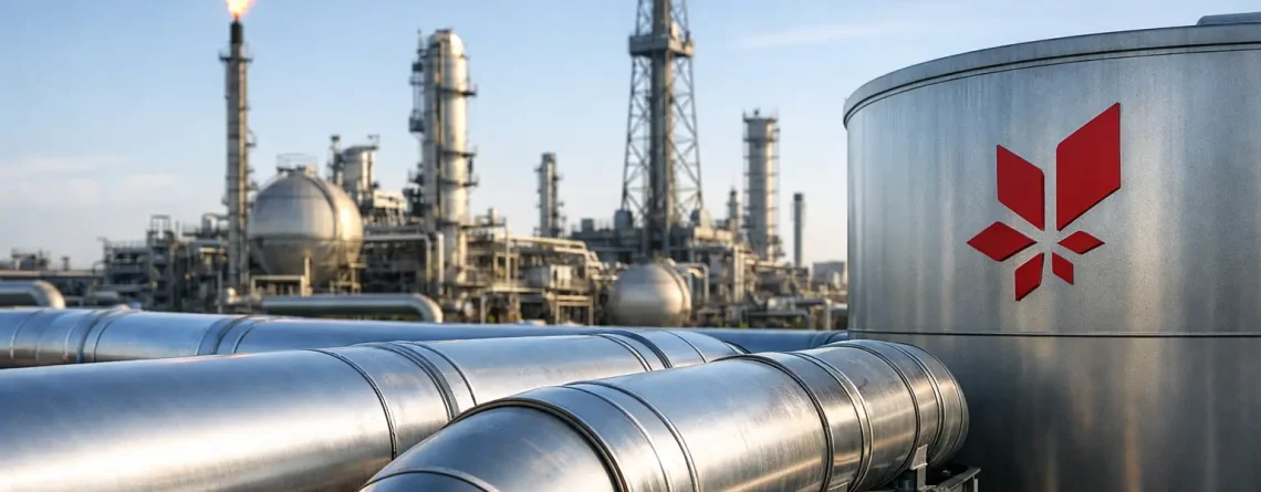 Tubulação industrial para petróleo e gás