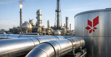 Tubulação industrial para petróleo e gás