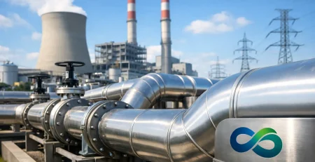 Tubulação industrial para setor de energia